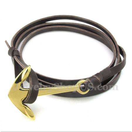 Men's Titanium Leather Bracelet