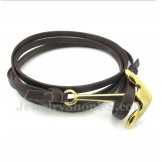 Men's Titanium Leather Bracelet