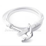 Men's Titanium Leather Bracelet