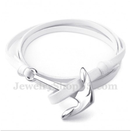 Men's Titanium Leather Bracelet