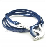 Men's Titanium Leather Bracelet