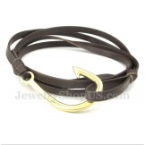 Men's Titanium Leather Bracelet