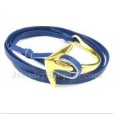 Men's Titanium Leather Anchor Bracelet