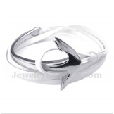 Men's Titanium Leather Anchor Bracelet