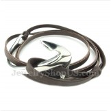 Men's Titanium Leather Anchor Bracelet