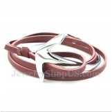 Men's Titanium Leather Anchor Bracelet