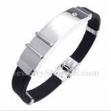 Men's Titanium Rubber Bracelet