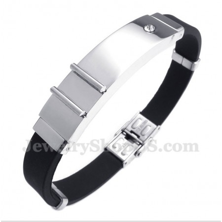 Men's Titanium Rubber Bracelet