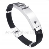 Men's Titanium Rubber Bracelet