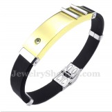 Men's Titanium Rubber Bracelet