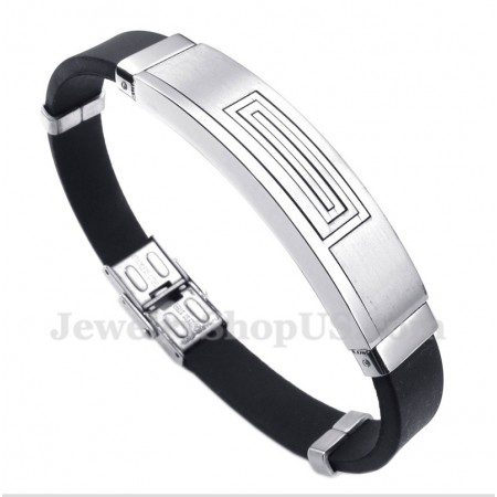 Men's Titanium Rubber Bracelet