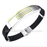 Men's Titanium Rubber Bracelet