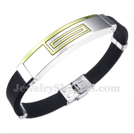 Men's Titanium Rubber Bracelet