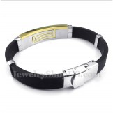 Men's Titanium Rubber Bracelet