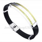 Men's Titanium Rubber Bracelet