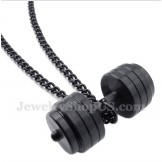 Men's Titanium Dumbbells Pendant with Free Chain