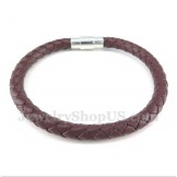 Men's Leather Titanium Bracelet