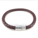 Men's Leather Titanium Bracelet