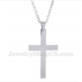 Men's Titanium Cross Pendant with Free Chain