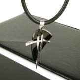 sutra man black symbol titanium steel necklace gift