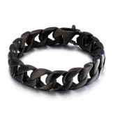 titanium Black Men's Bracelet Men's Chain